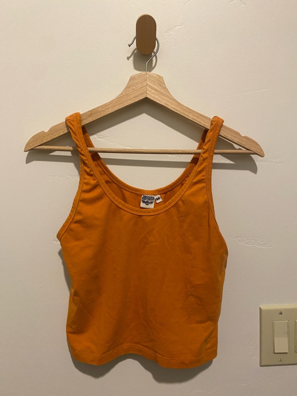 Jungmaven Women's sporty tank, Orange- size medium